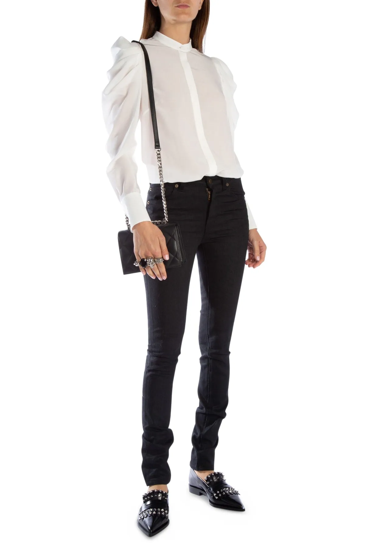 Alexander McQueen Kiltie Studded Loafers Flat Glitter Shoes