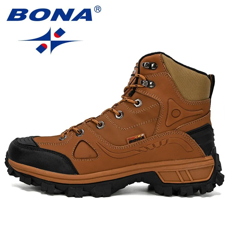 Hiking Shoes Quotes BONA New Designers  Leather Hiking Shoes Men Winter Outdoor Mens Sport  ShoesTrekking Mountain Athletic Shoes Man