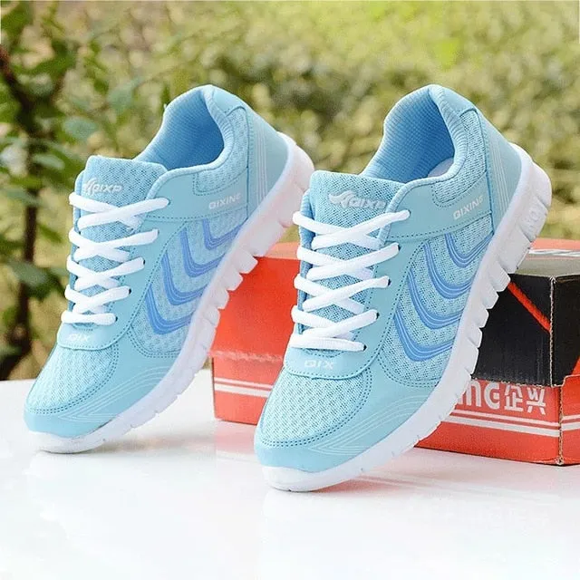 Women shoes 2019 New Arrivals fashion tenis feminino light breathable mesh shoes Flat Shoes With Soles