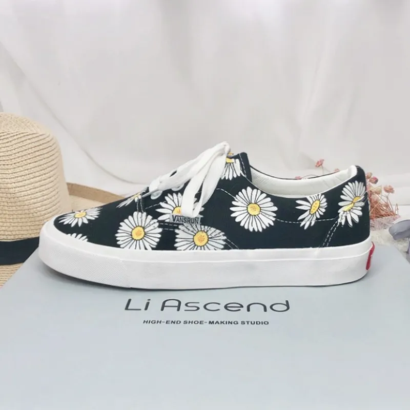 Student Daisy Canvas Shoes AD11336 Flat Booties Shoes