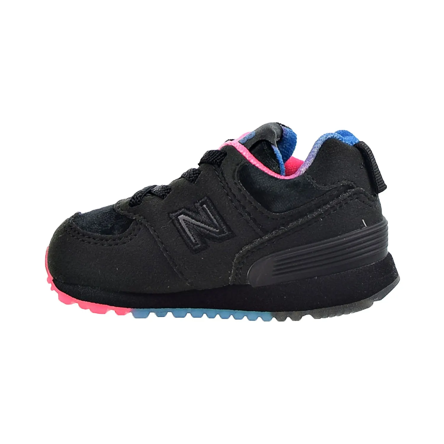 New Balance White With Gold New Balance 574 Toddlers Shoes Black-Pink-Blue