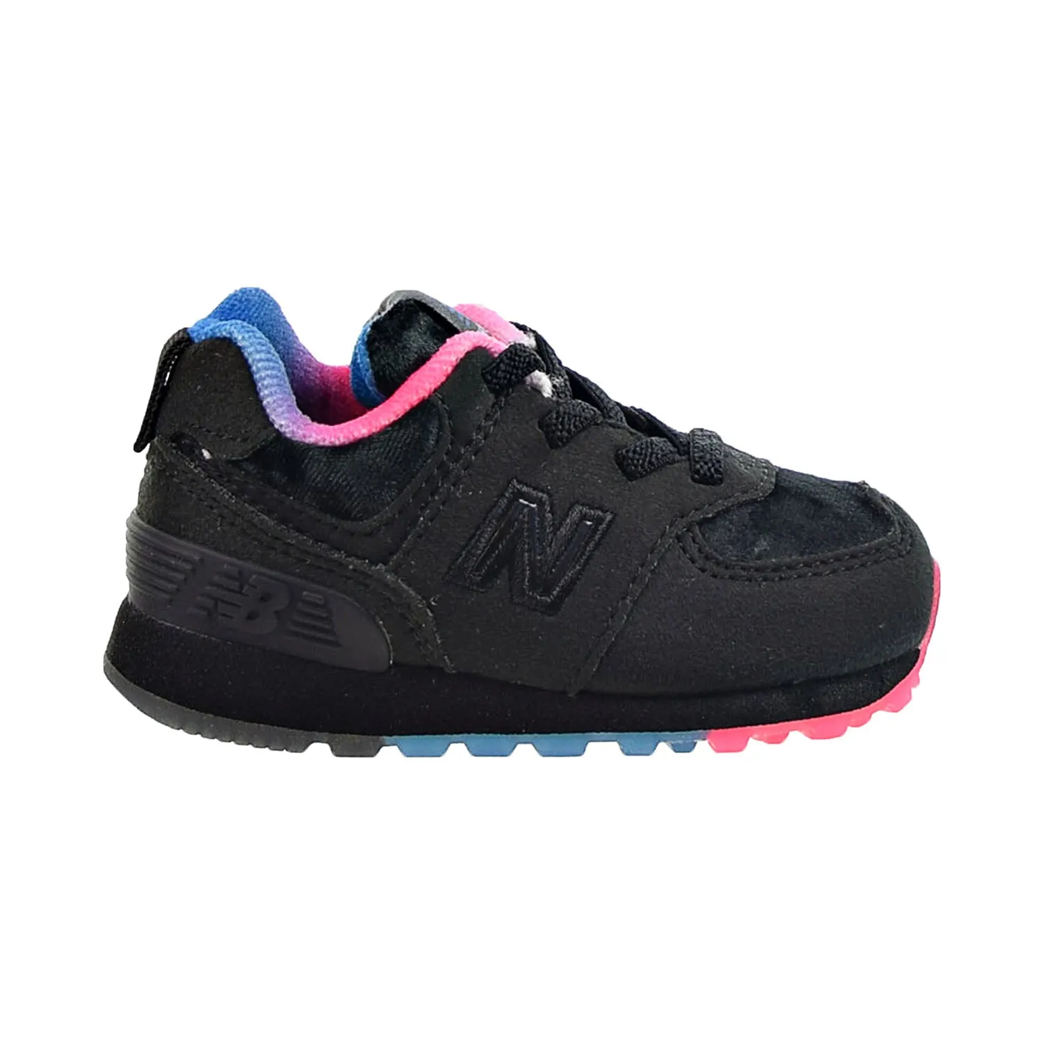 New Balance 574 Toddlers Shoes Black-Pink-Blue New Balance Good For Running