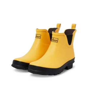Ankle Wellies - Yellow Matt - Wide Foot - Easy to Slip On Waterproofing Wool Shoes