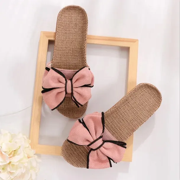 Summer Bow-knot Casual Sneakers: Soft Floor Indoor Flat shoes for Women Perspex Flat Shoes