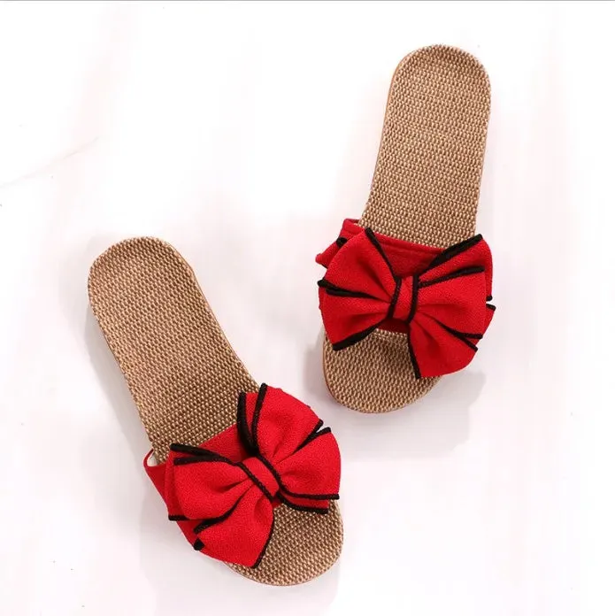 Unique Wedding Shoes Flats Summer Bow-knot Casual Sneakers: Soft Floor Indoor Flat shoes for Women