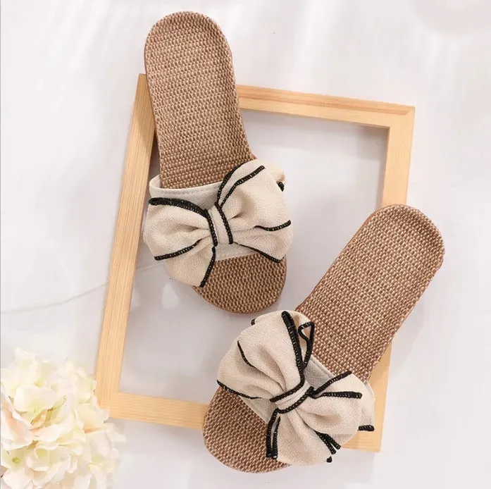 Summer Bow-knot Casual Sneakers: Soft Floor Indoor Flat shoes for Women Shoes For Flat Wide Feet