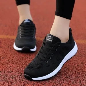 Women Casual Shoes Breathable Walking Mesh Flat Non-slip Shoes Race Day Shoes For Flat Feet