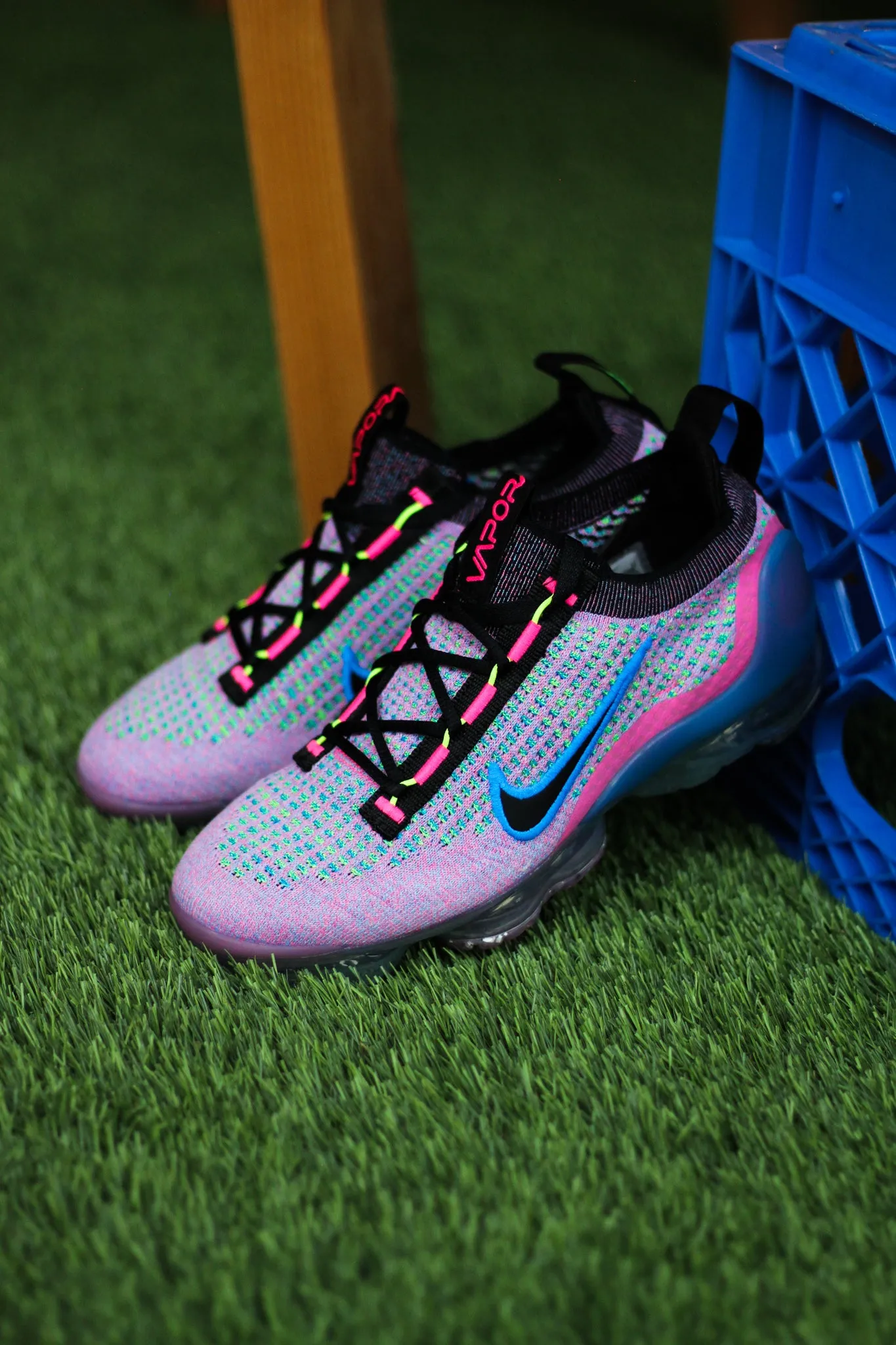 W AIR VAPORMAX 2021 FK NN "PINK BLAST" Paint Splatter Asics Shoes