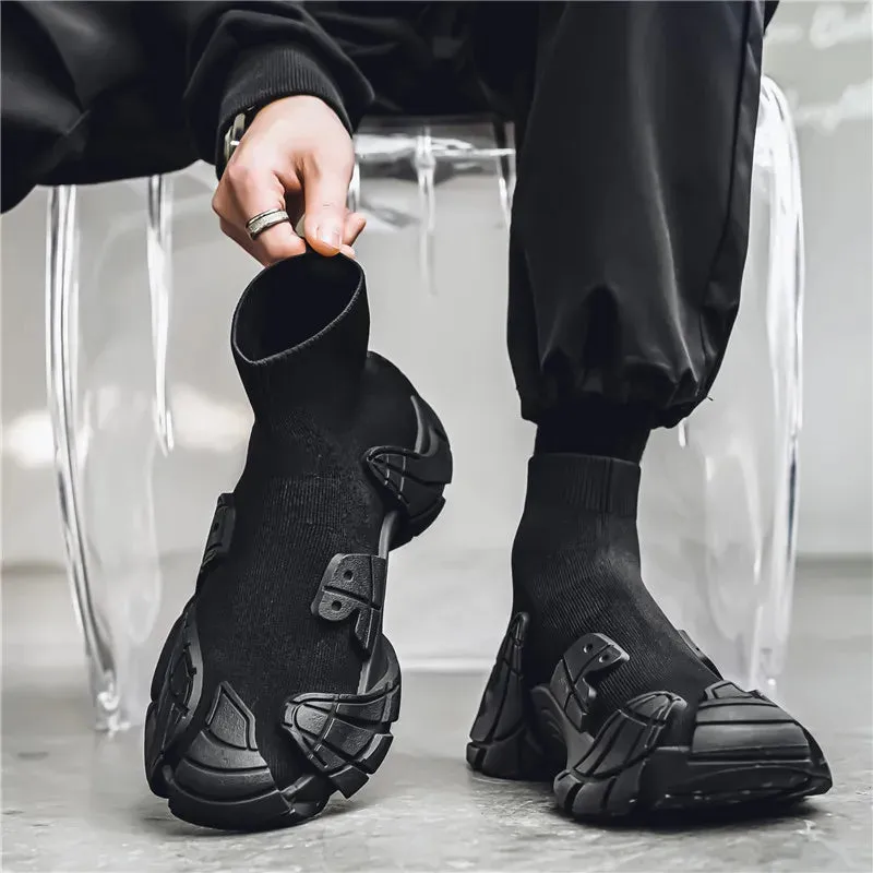 Flat Sole Squat Shoes Outdoor Winter Men Casual Boots Designer Soft Sneakers Breathbale Mens Socks Shoes Slip-On Flat Lightweight Walking Sport Shoes