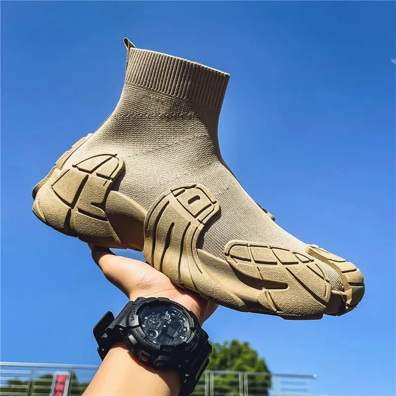 Outdoor Winter Men Casual Boots Designer Soft Sneakers Breathbale Mens Socks Shoes Slip-On Flat Lightweight Walking Sport Shoes Flat Shoes With Diamonds