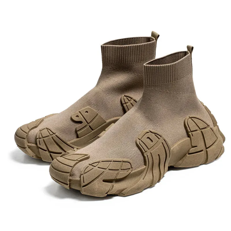 Best Leather Shoes For Flat Feet Outdoor Winter Men Casual Boots Designer Soft Sneakers Breathbale Mens Socks Shoes Slip-On Flat Lightweight Walking Sport Shoes