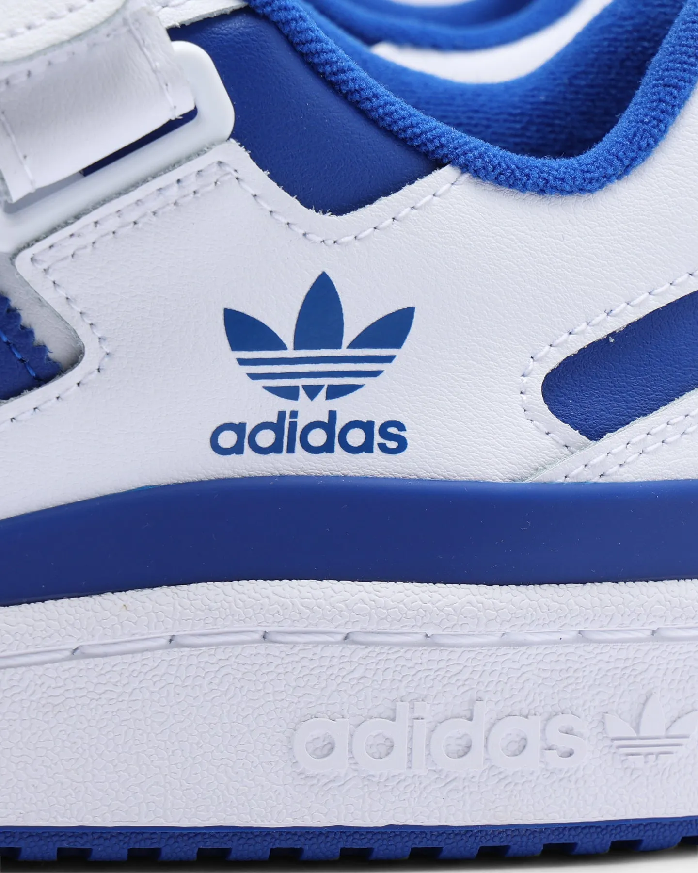 Adidas Men's Forum Low Cloud White / Cloud White / Royal Blue Bulky Adidas Shoes