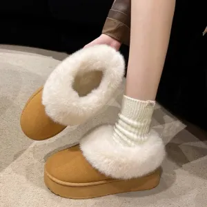 2024 New Warm Boots Women Winter Flats Shoes Short Plush Fur Ankle Snow Boots Grandprø Crossover Waterproof Golf Shoes