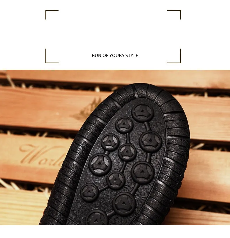 Jinquedai Men Casual Shoes Leather Outdoor Walking Sneakers  New Fashion Male Leisure Vacation Soft Driving Shoes Sneakers Men Shoes Comfy Shoes Casual