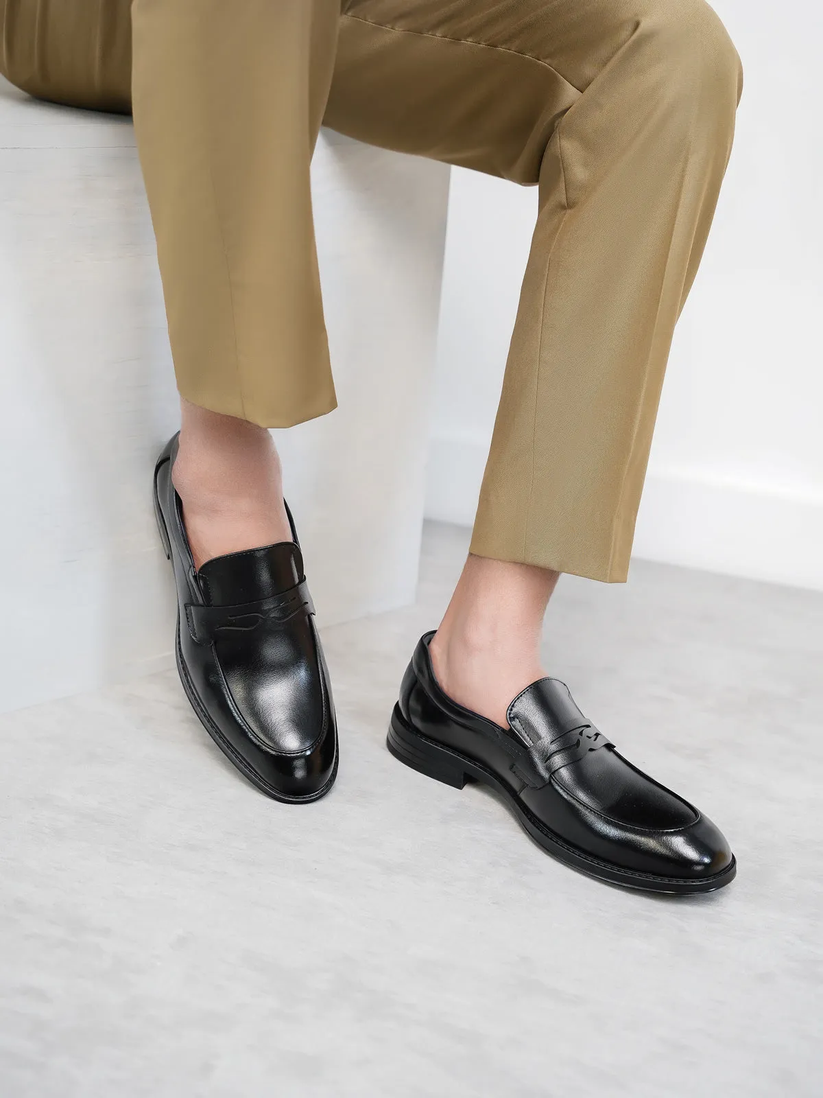 Flat Shoes Big Size Mens "NIOBE" Comfy Office Formal Shoes