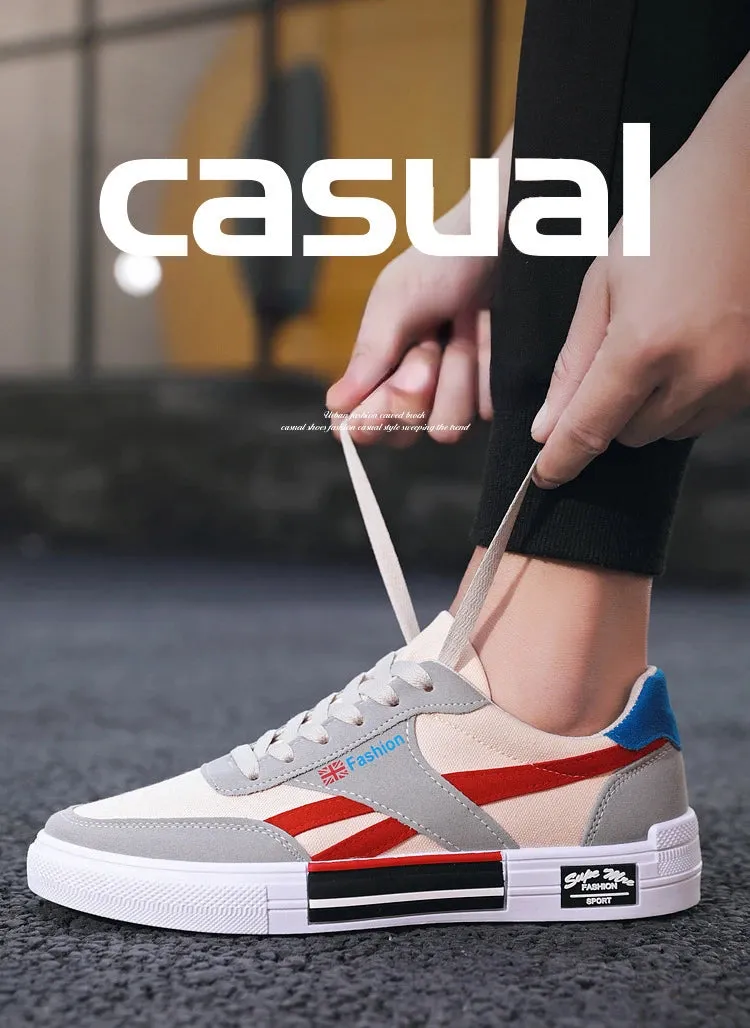 Summer Fashion Men Sneakers Breathable Casual Shoes for Man Flat Casual Sneakers Mens 2024 New Vulcanized Shoes Erkek Ayakkab Cheap Flats Shoes