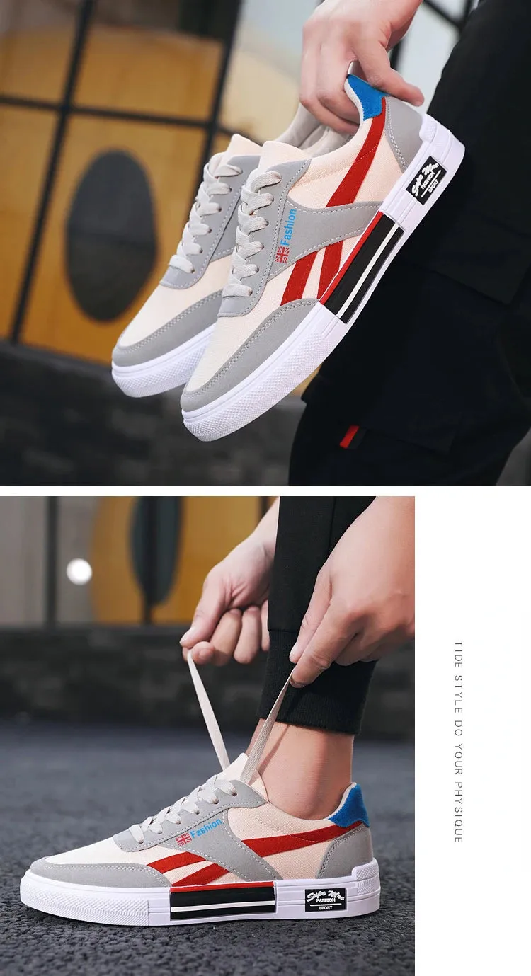 Summer Fashion Men Sneakers Breathable Casual Shoes for Man Flat Casual Sneakers Mens 2024 New Vulcanized Shoes Erkek Ayakkab Skechers Flat Shoes