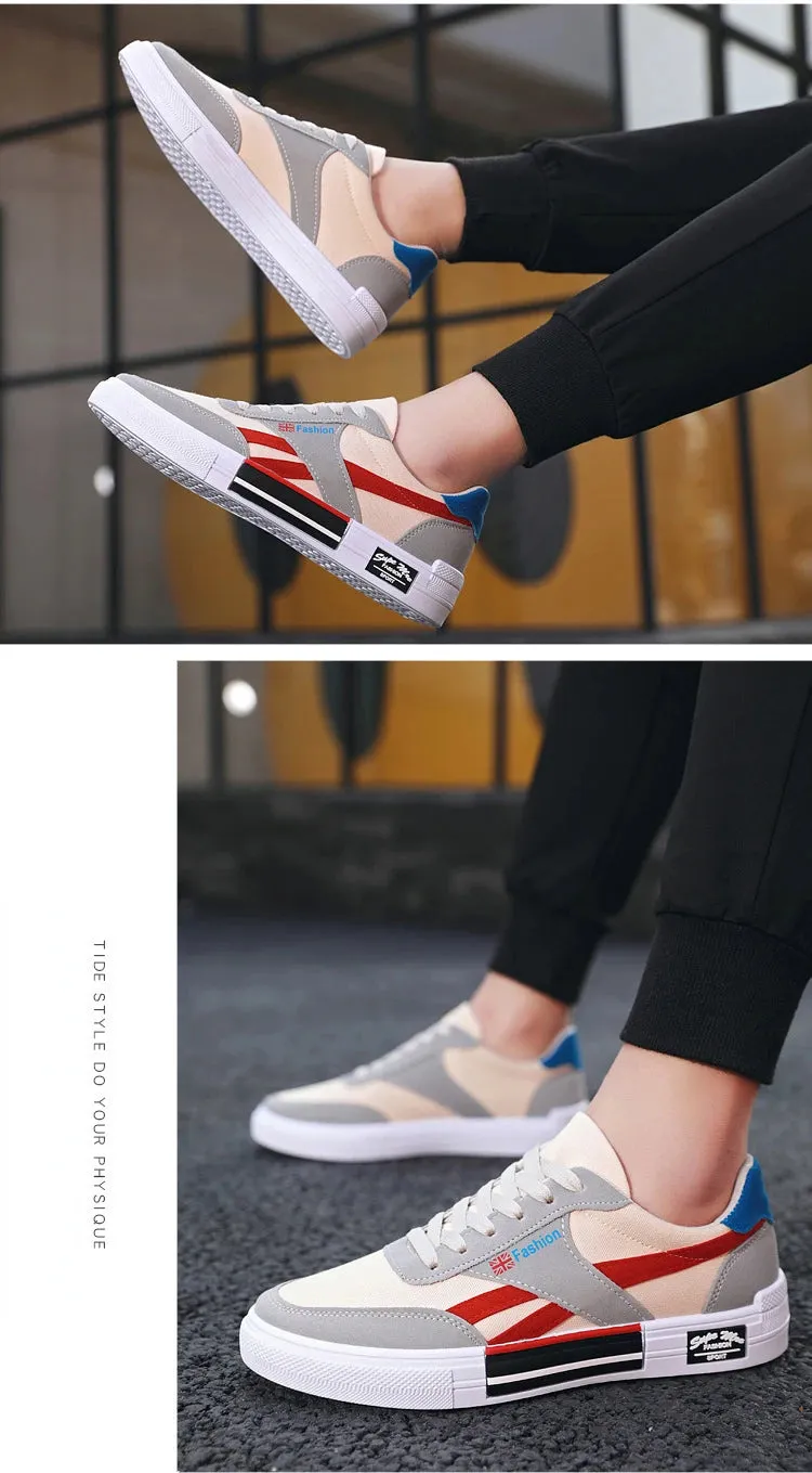 Flat Shoes Gym Summer Fashion Men Sneakers Breathable Casual Shoes for Man Flat Casual Sneakers Mens 2024 New Vulcanized Shoes Erkek Ayakkab