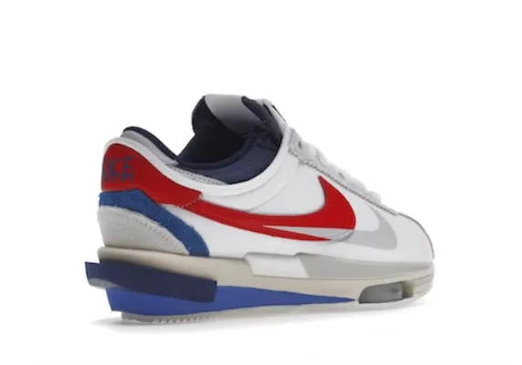 NIKE ZOOM CORTEZ SP SACAI WHITE UNIVERSITY RED BLUE Asics Plated Running Shoes