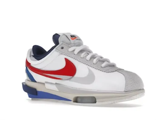 NIKE ZOOM CORTEZ SP SACAI WHITE UNIVERSITY RED BLUE New Asics Volleyball Shoes