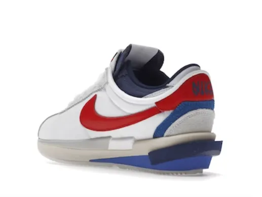 Asics Track Shoes Spikes NIKE ZOOM CORTEZ SP SACAI WHITE UNIVERSITY RED BLUE