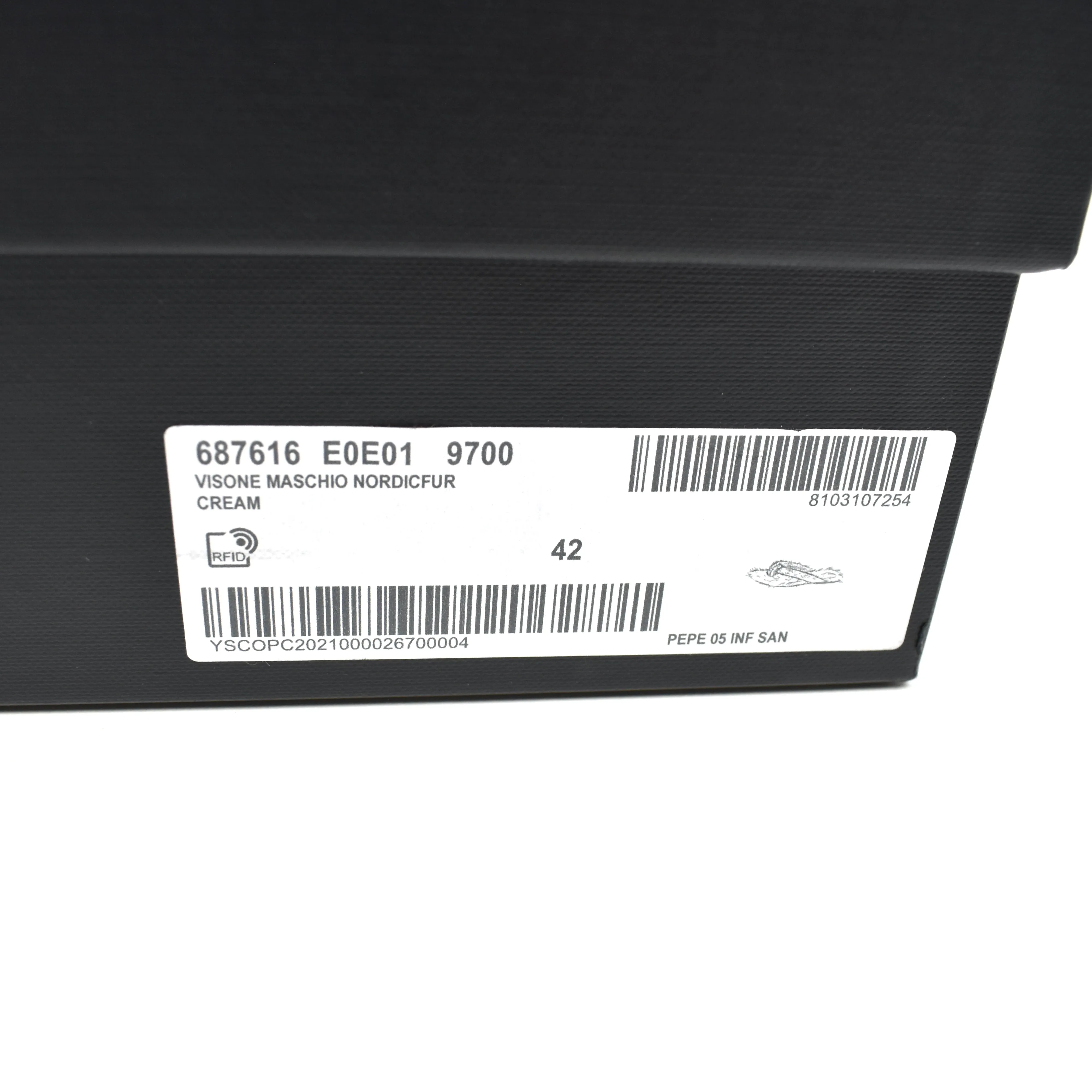 Super Comfortable Slippers Saint Laurent - Beige Genuine Fur Pepe Flip Flops