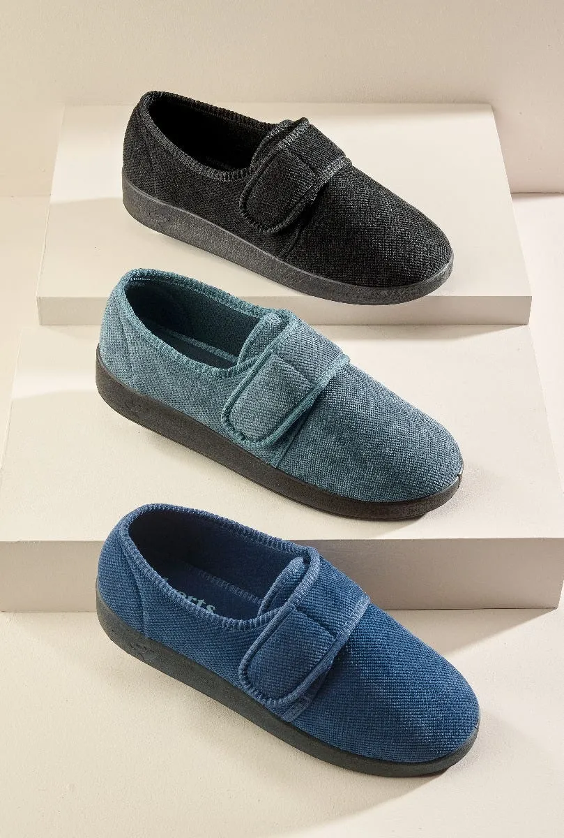 Splendid Slippers Men's Soft Wide Adjustable Slippers