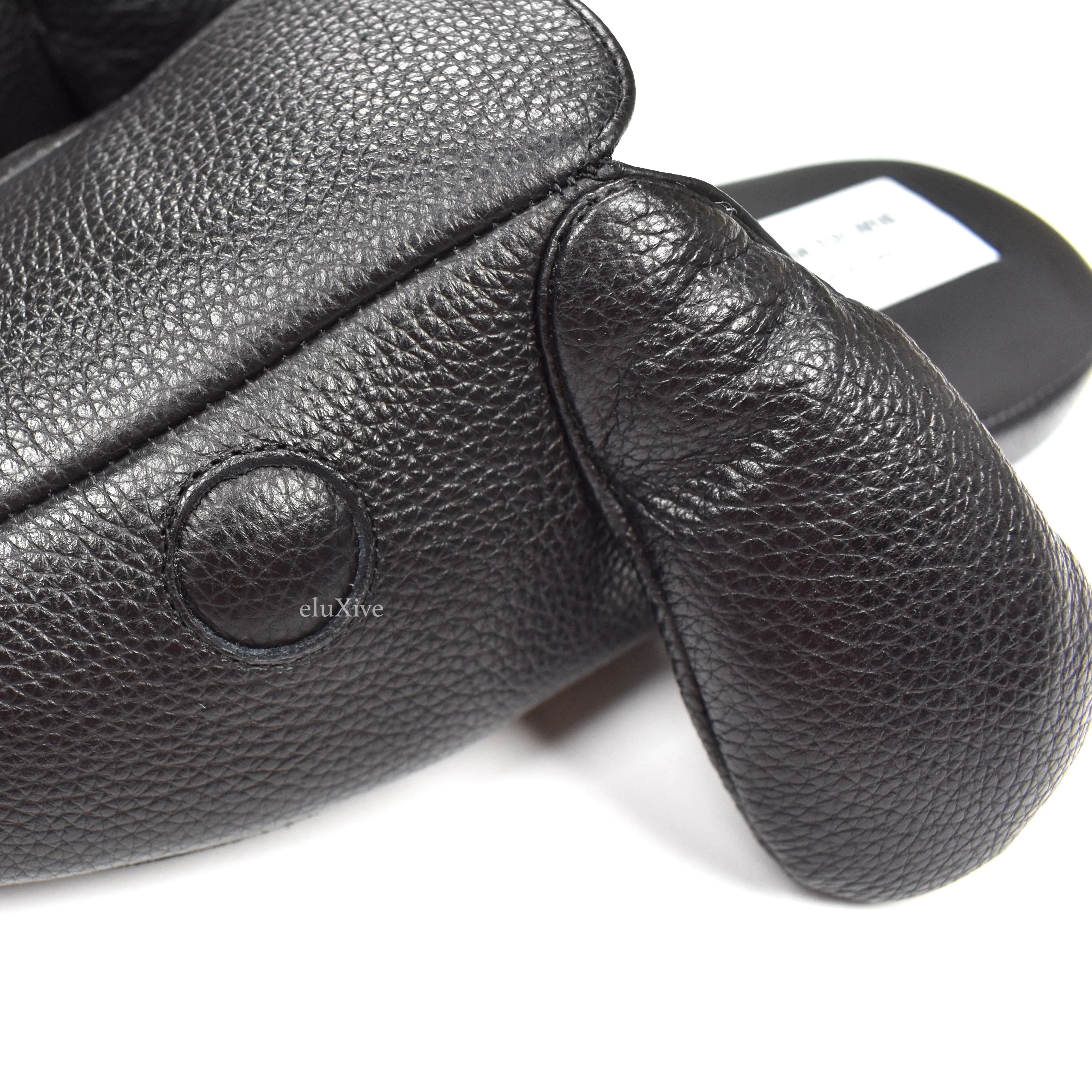 Thom Browne - Black Leather 'Hector' Dog Slippers Gothic Slippers