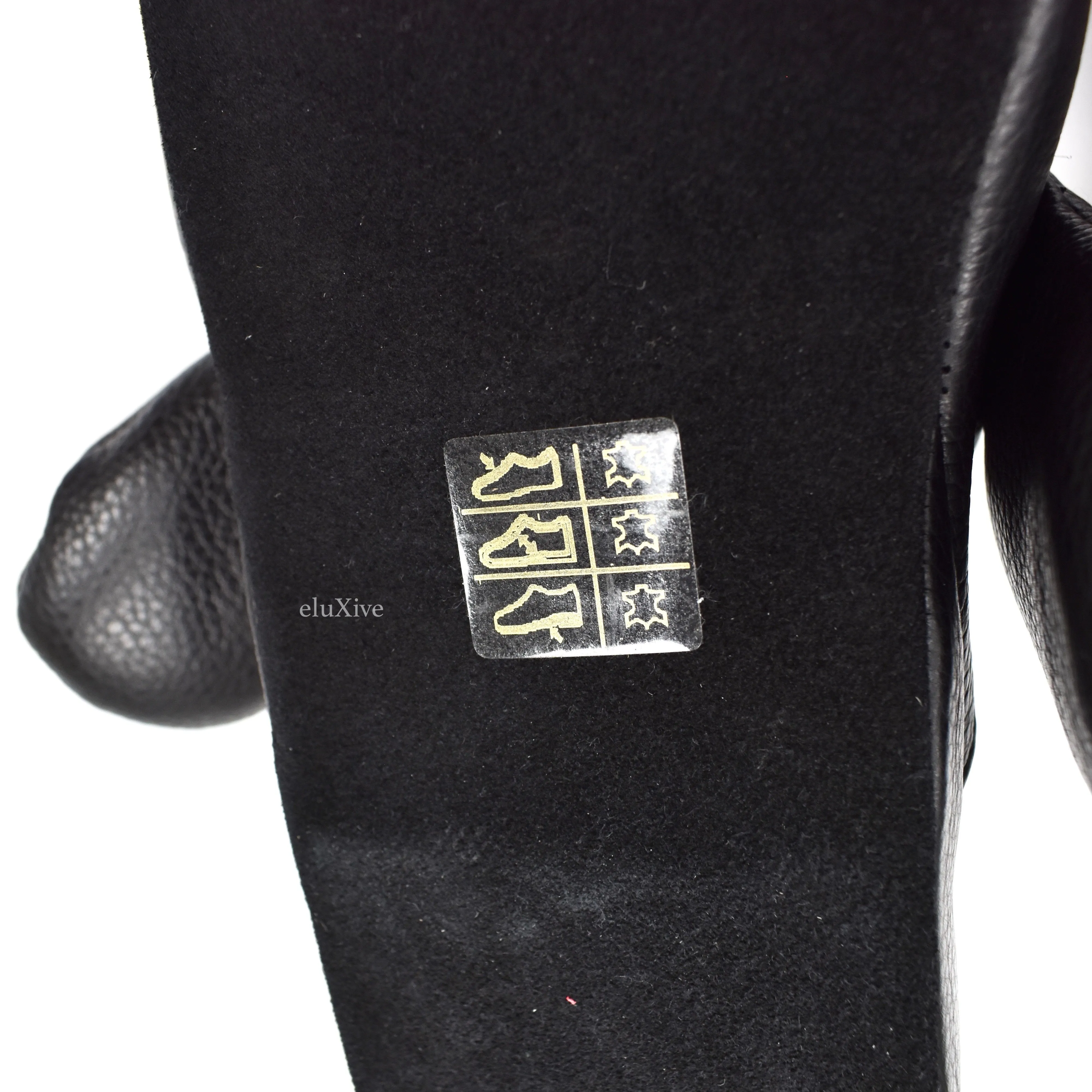 Thom Browne - Black Leather 'Hector' Dog Slippers Oak Leaf Hydrangea Ruby Slippers