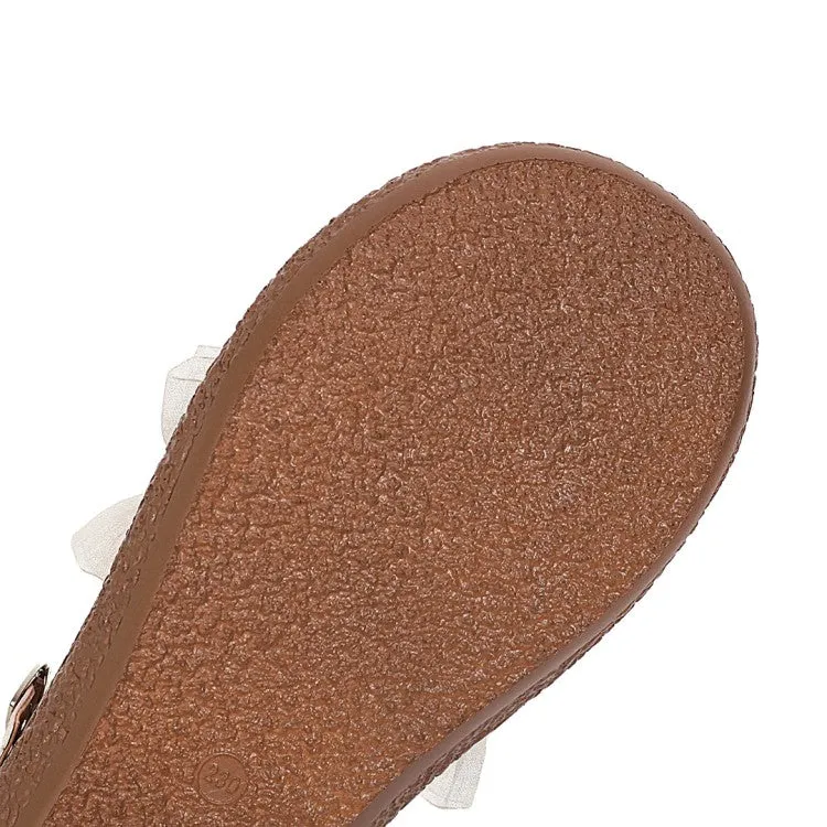 Flat Shoes Trend 2024 Women's Lolita Lace Butterfly Knot Platform Flats Shoes