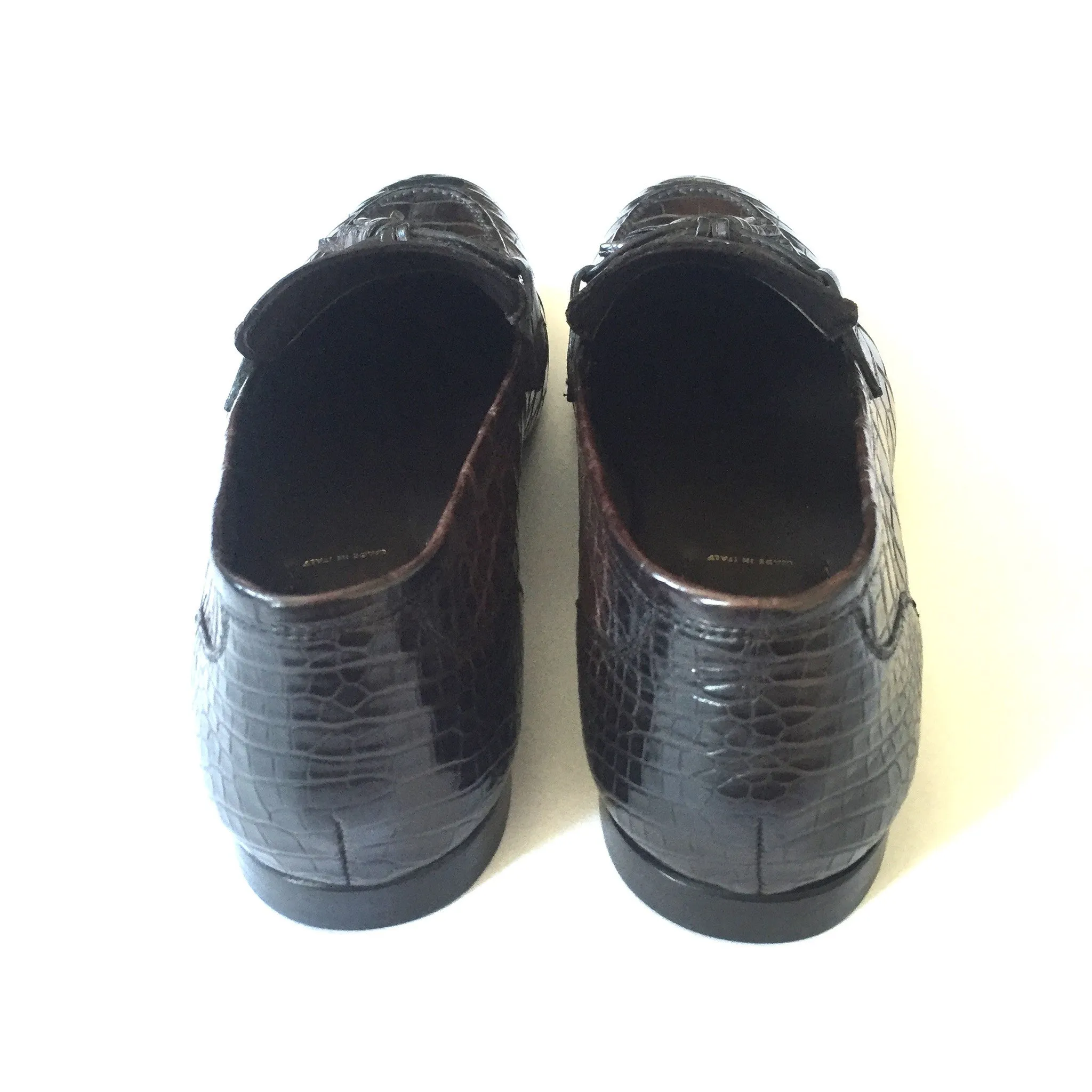 Inexpensive Slippers For Guests Tom Ford - Brown Genuine Crocodile Loafers