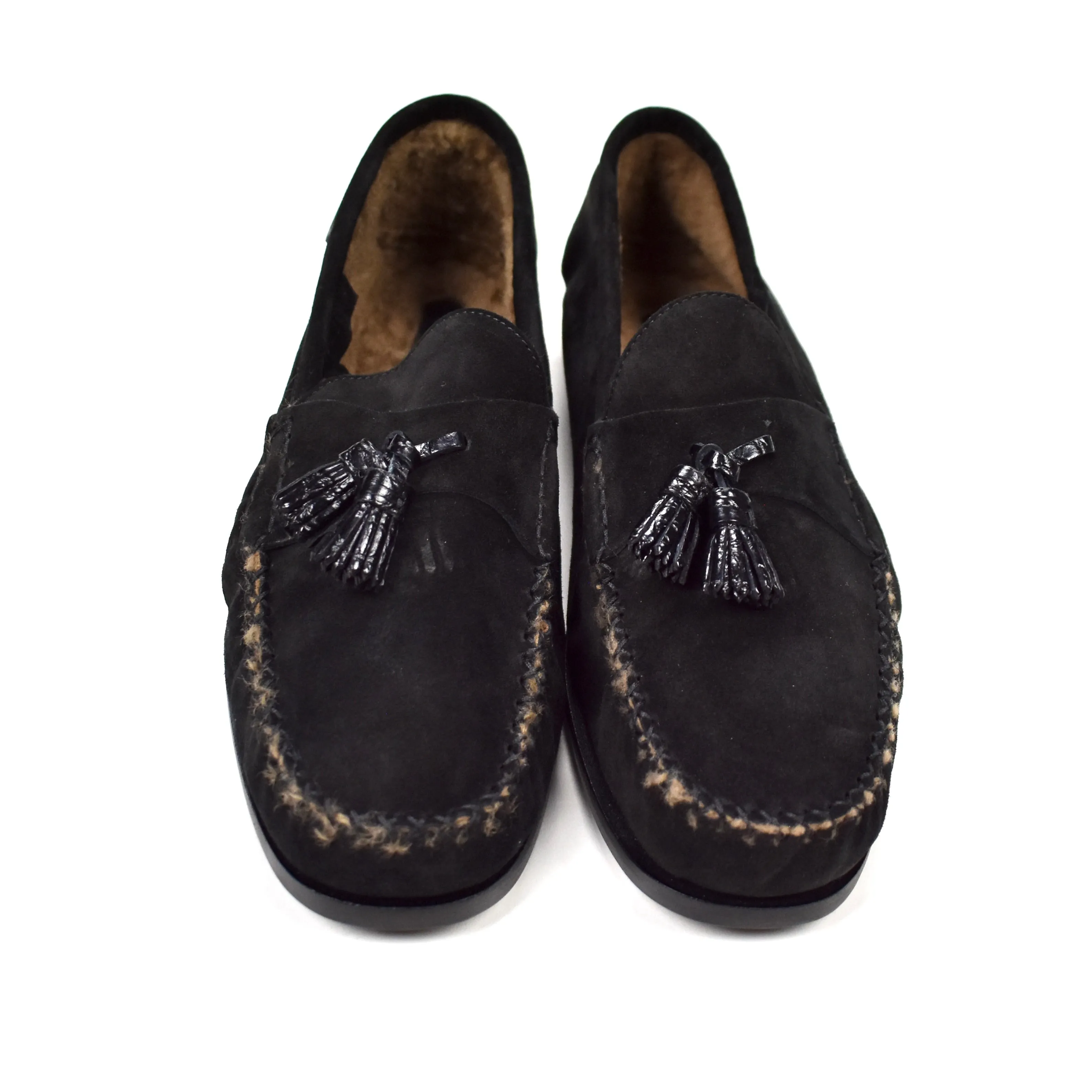 Rubber Soled Slippers Tom Ford - Genuine Shearling Fur Tassel Loafers