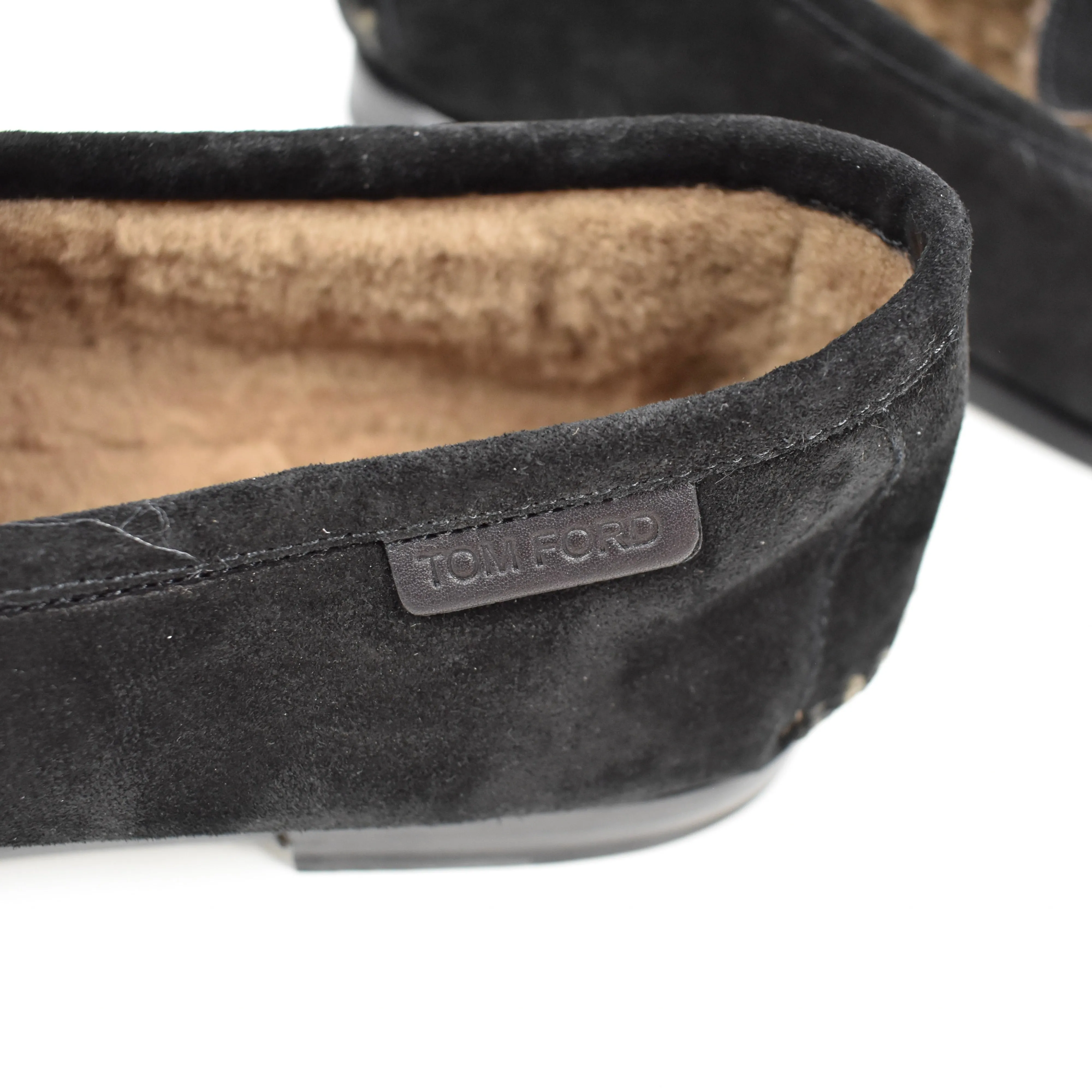 Tom Ford - Genuine Shearling Fur Tassel Loafers Funny Xmas Slippers