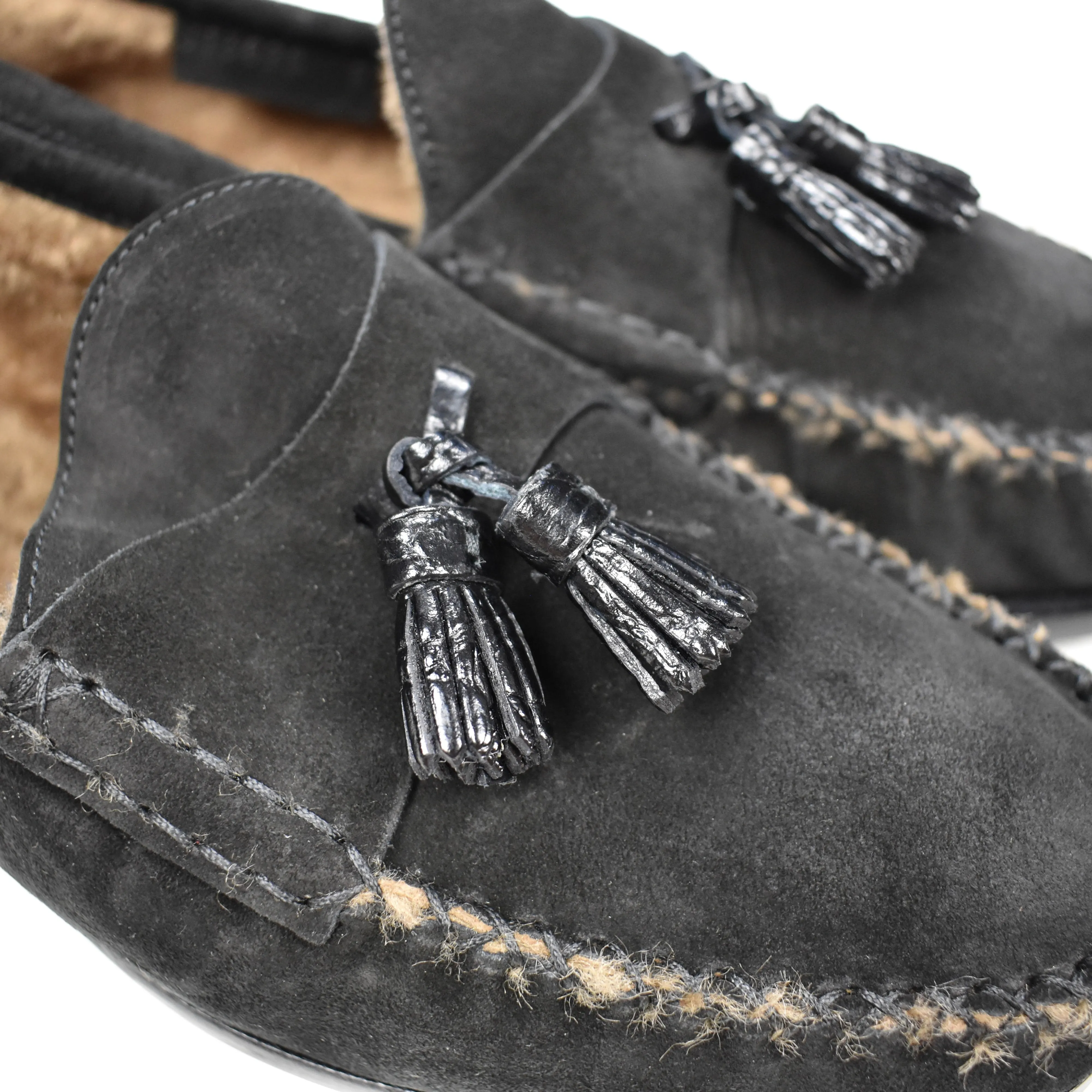 Movie Slippers Tom Ford - Genuine Shearling Fur Tassel Loafers