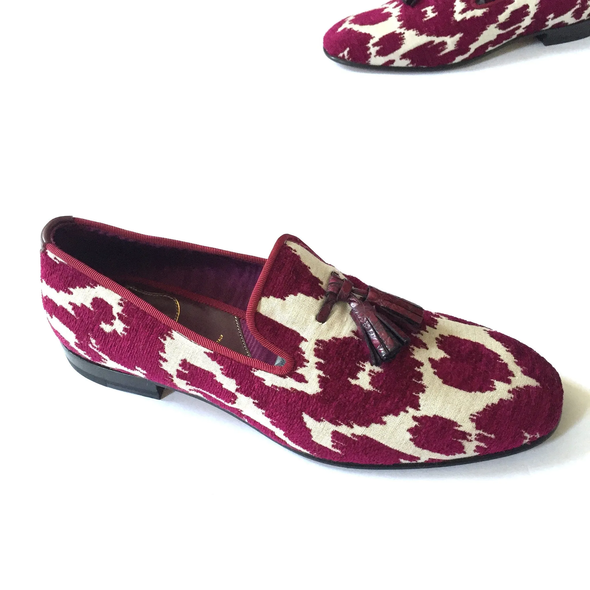 Tom Ford - Magenta Jacquard Croc Tassel Loafers Scheels Slippers