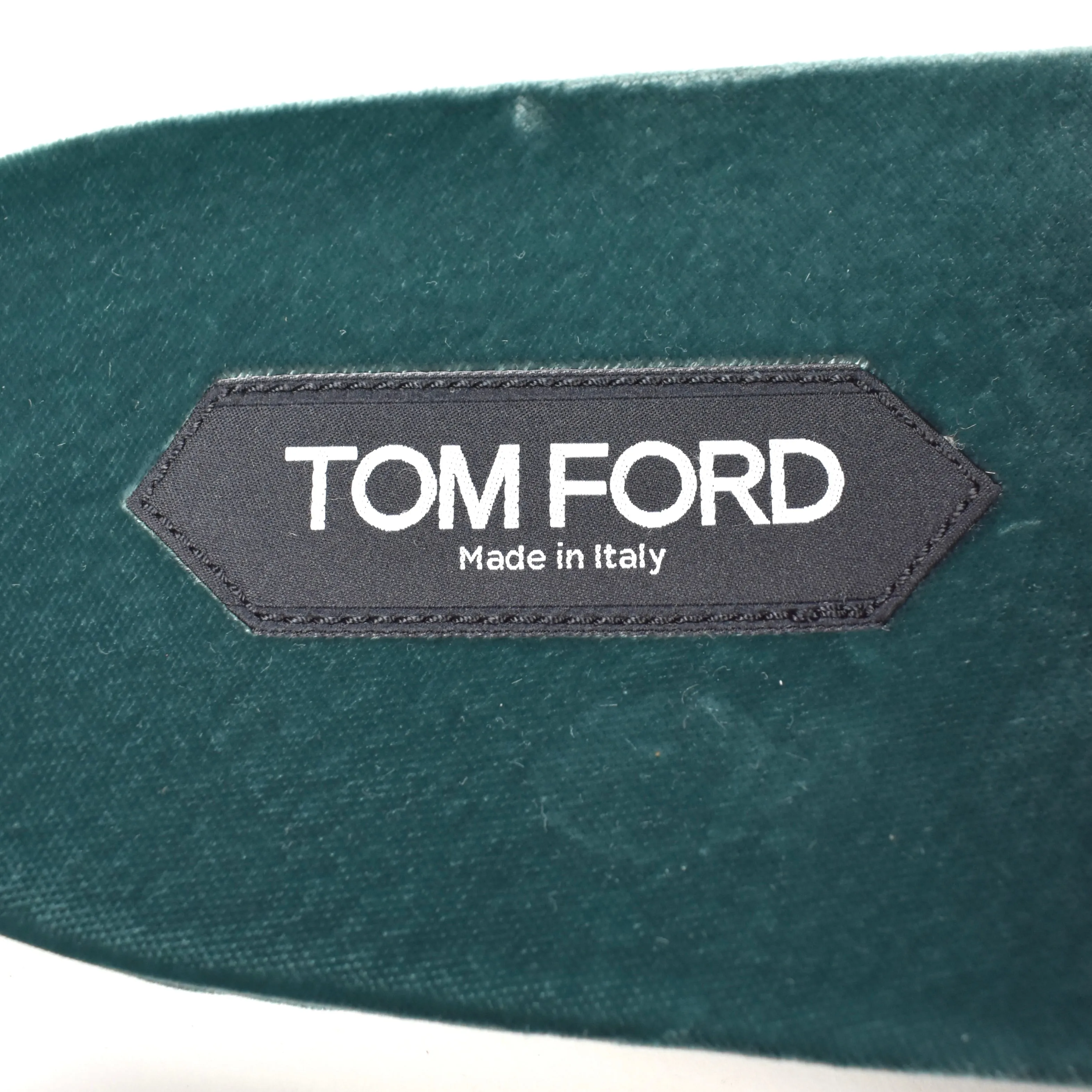 Tom Ford - Teal Velvet TF Logo Slippers Lemon Slippers