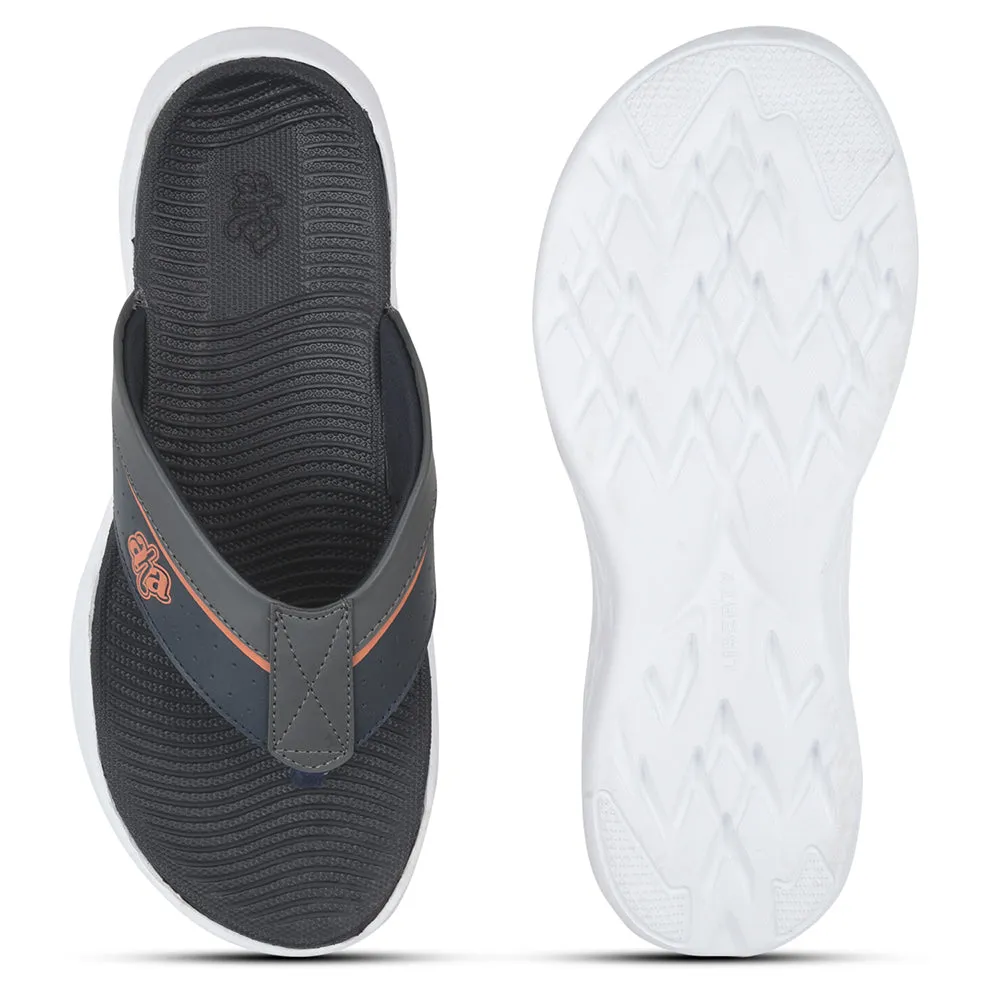 Wide Width Dress Sandals A-HA Casual Grey Flip Flop For Men IMPACT-175 By Liberty