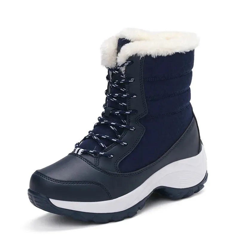 Women's Shoes Winter Fashion Ankle Boots Women Keep Warm Female Lace Up Waterproof Boots Ladies Comfortable Women's Ankle Shoes Best Waterproof Shoes For Dogs