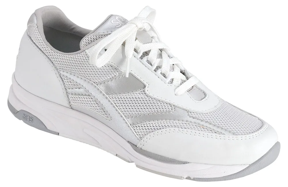 Trail Storm Shoes Women's Tour Mesh Lace Up Sneaker in Silver