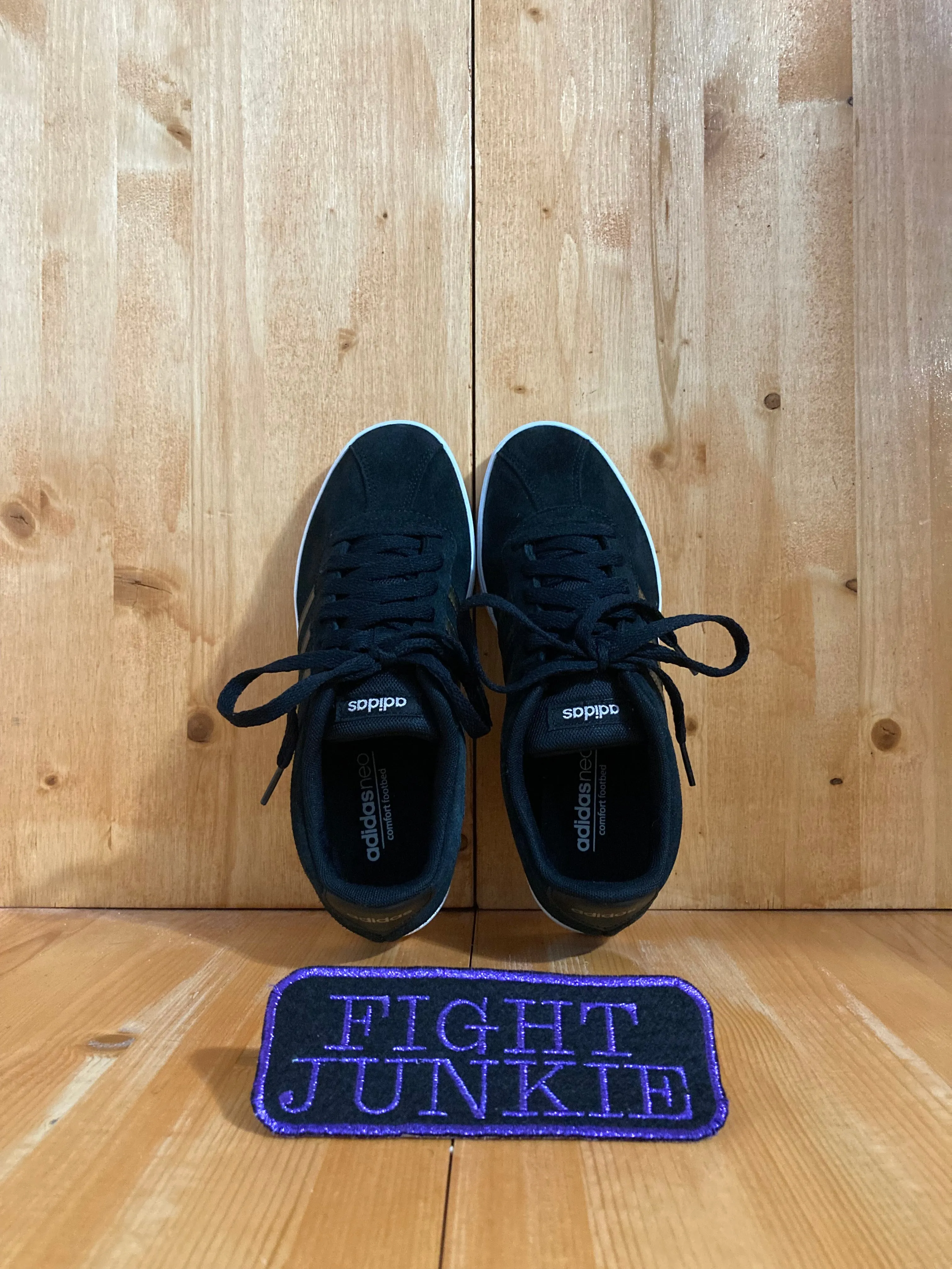 ADIDAS NEO COURTSET Women Size 8 Suede Shoes Sneakers Black BB9657 Adidas Weightlifting Shoe