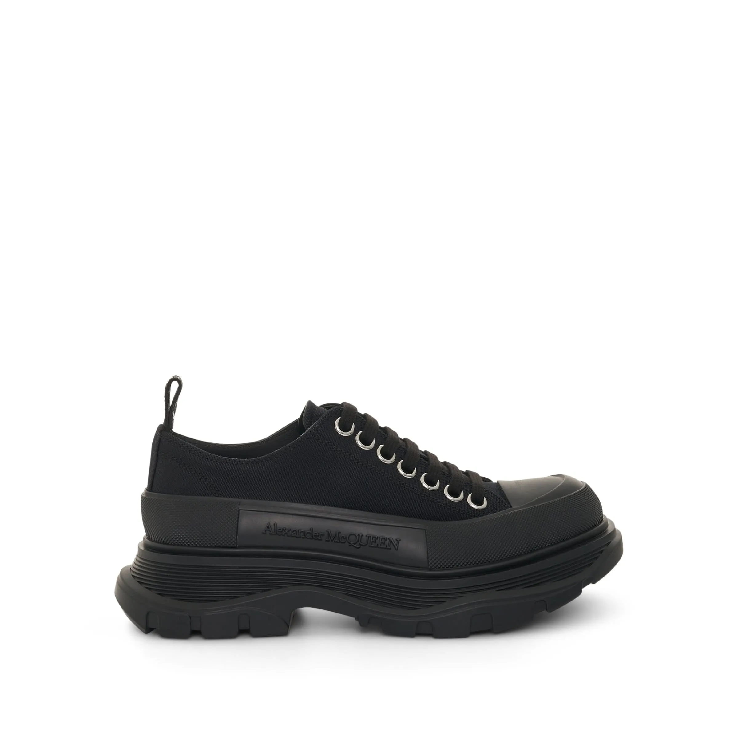 Tread Slick Canvas Lace-Up Shoes in Black Best Cross Training Sneakers