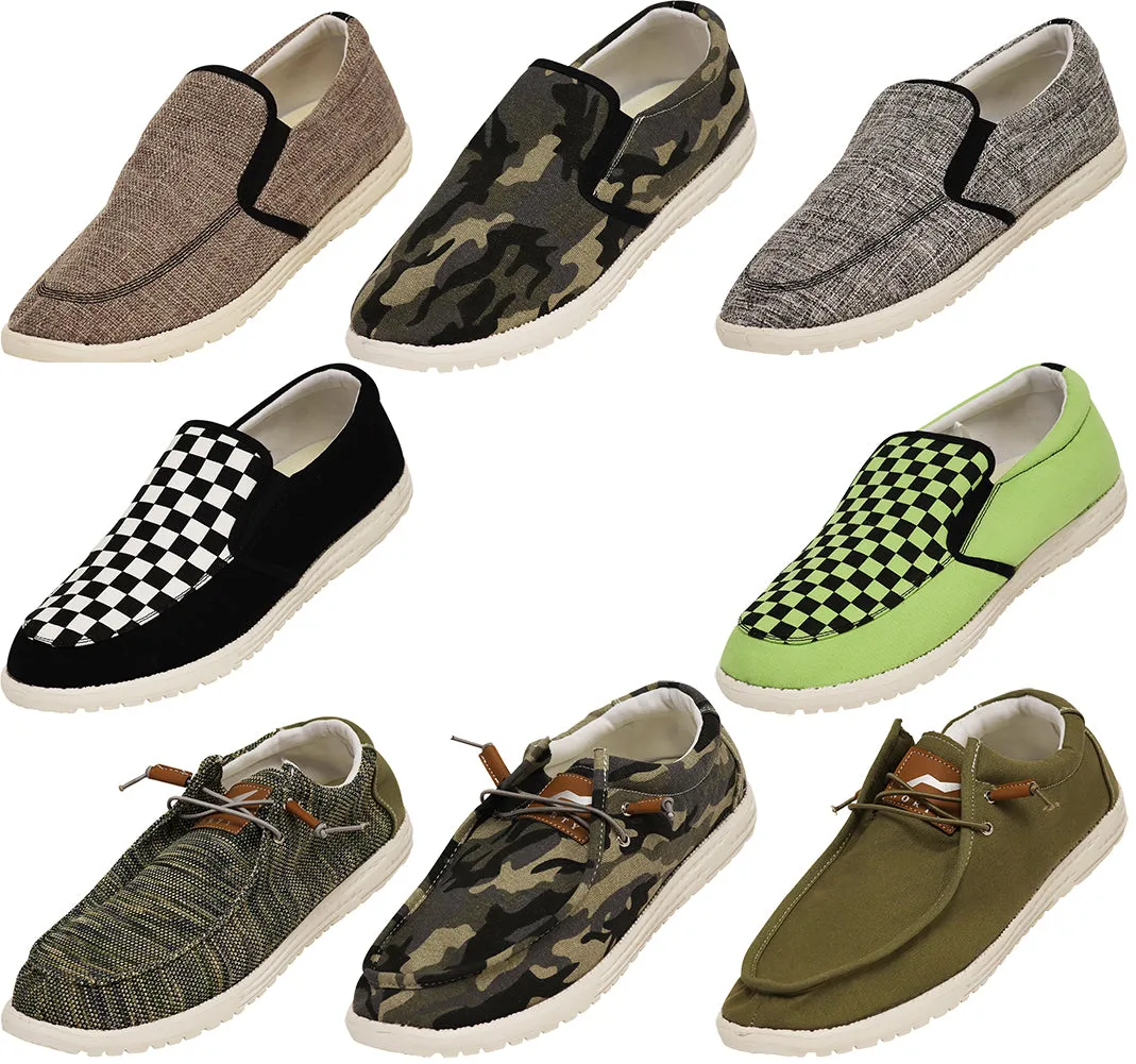 NORTY Men's Lightweight Loafer Slip On Lace Up Casual Boat Shoe Swimming Slippers