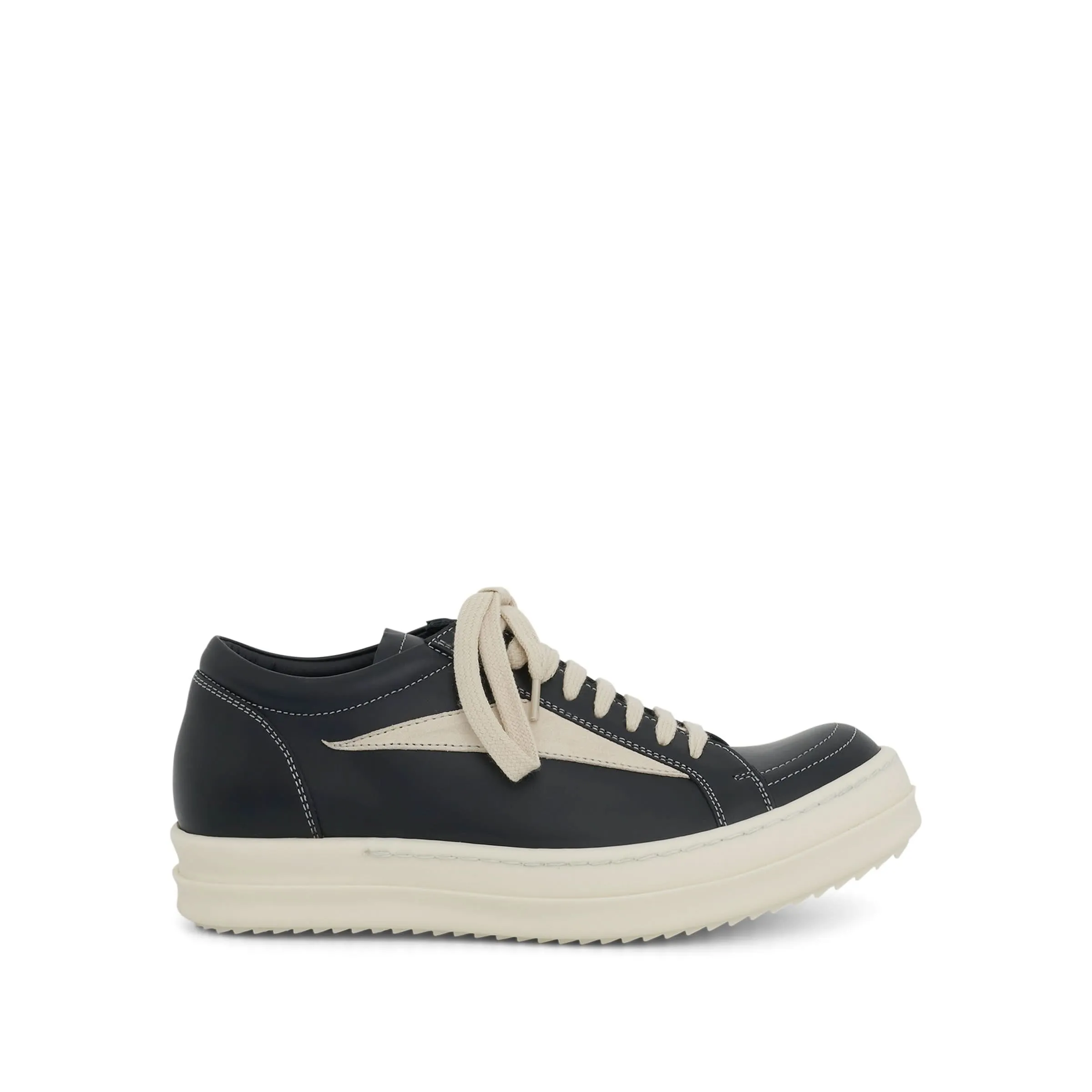 Stiletto Sneakers Vintage Leather Sneaker in Black/Milk