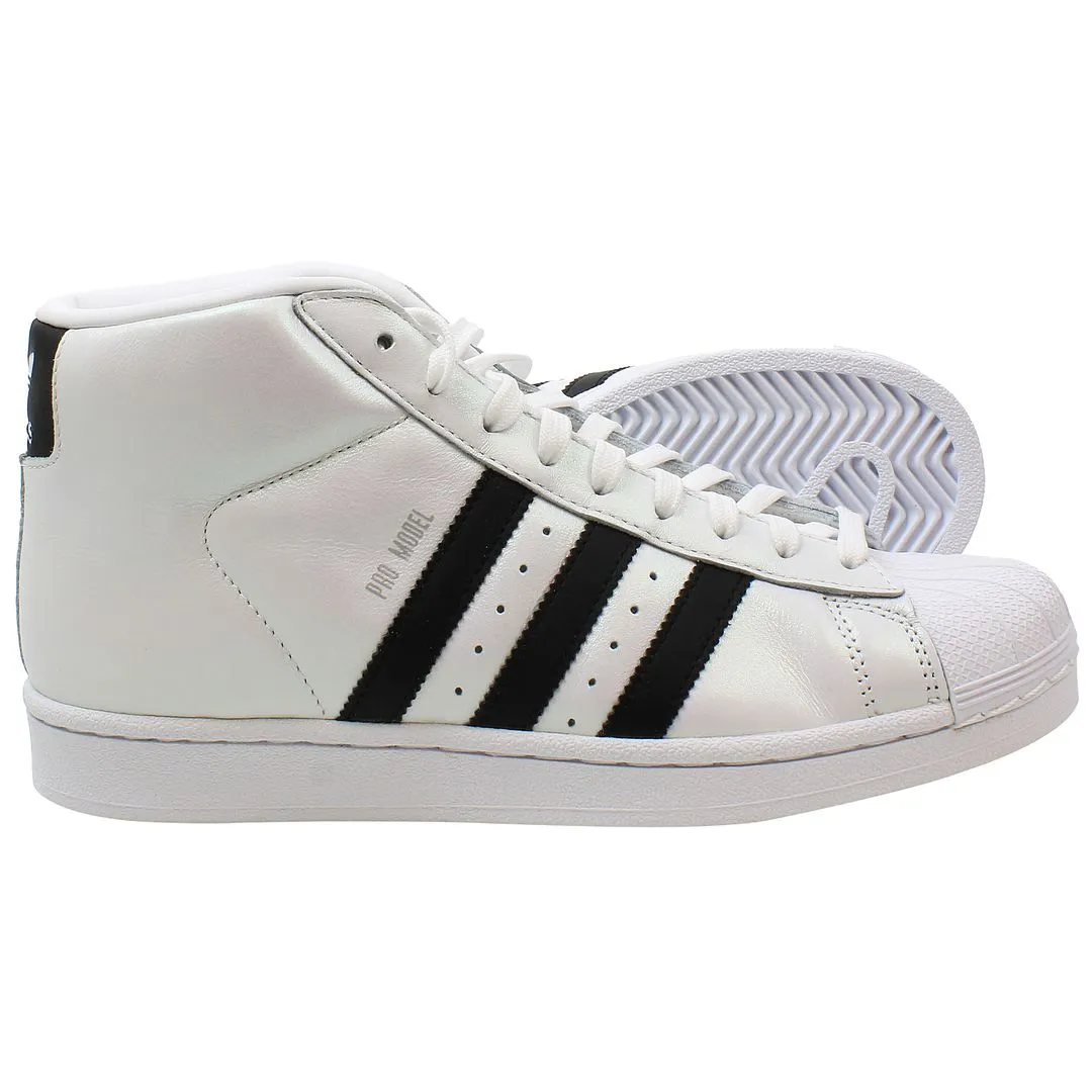 Adidas Pro Model Mid Mens White Trainers Adidas Business Casual Shoes