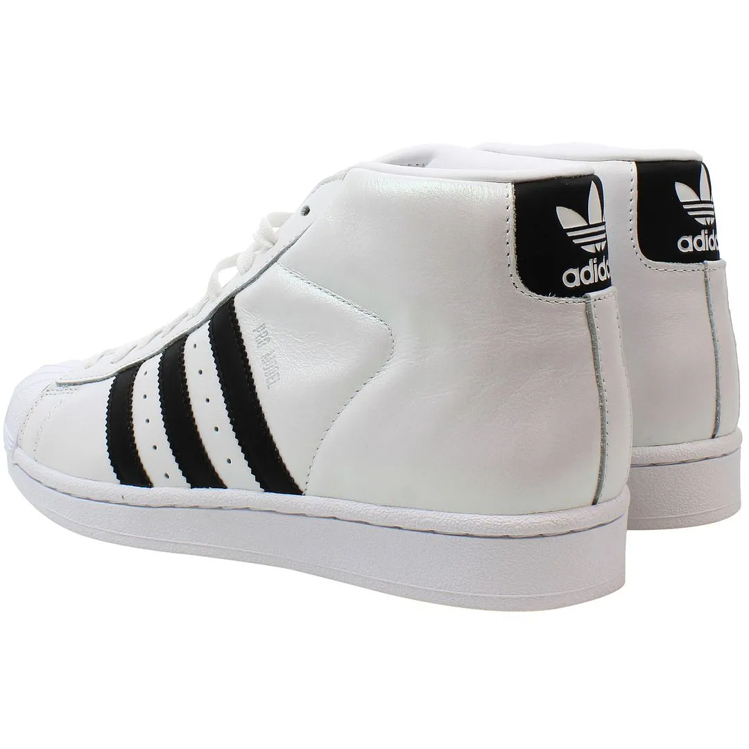 Adidas Pro Model Mid Mens White Trainers Adidas Shoe Bag