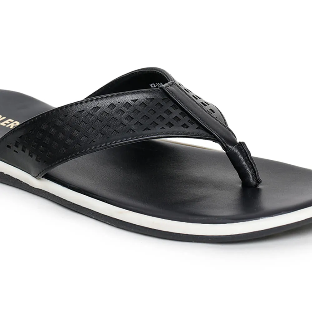 Sandals Dunn's River Jamaica Coolers Casual Black Flip-Flop For Men K2-154 By Liberty