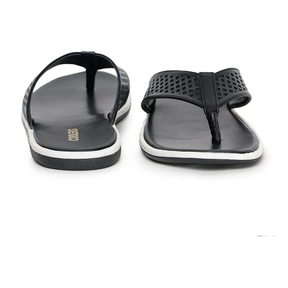 Coolers Casual Black Flip-Flop For Men K2-154 By Liberty Bunion Sandals