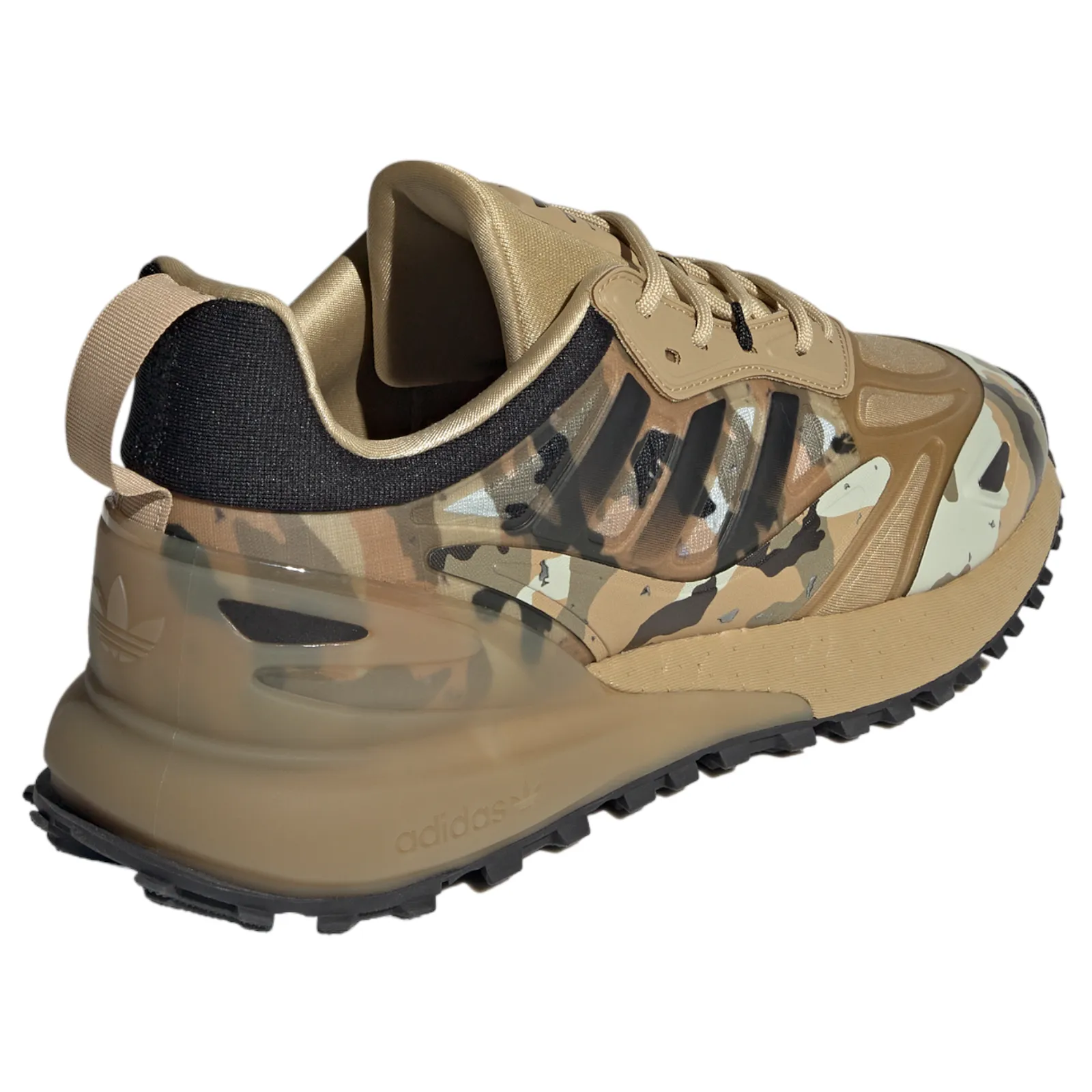 adidas Originals ZX 2K Boost 2.0 Trail Trainers - Camo Green Old Adidas Skate Shoes