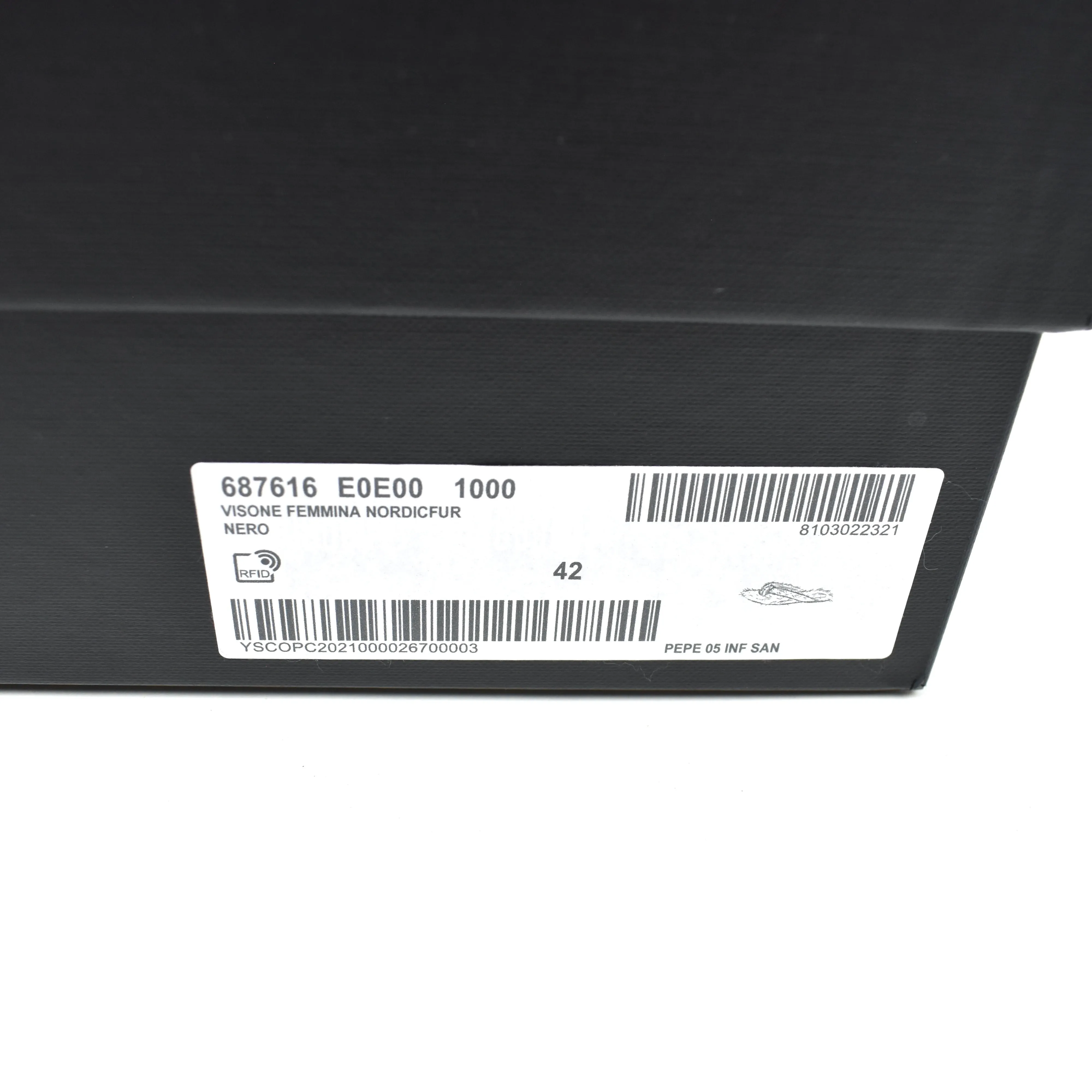 Saint Laurent - Black Genuine Fur Pepe Flip Flops Cheap Designer Slides