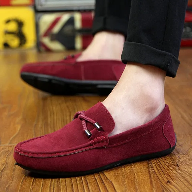 Athletic Shoes For Flat Feet UPUPER Spring Summer NEW Men's Loafers Comfortable Flat Casual Shoes Men Breathable Slip-On Soft Leather Driving Shoes Moccasins
